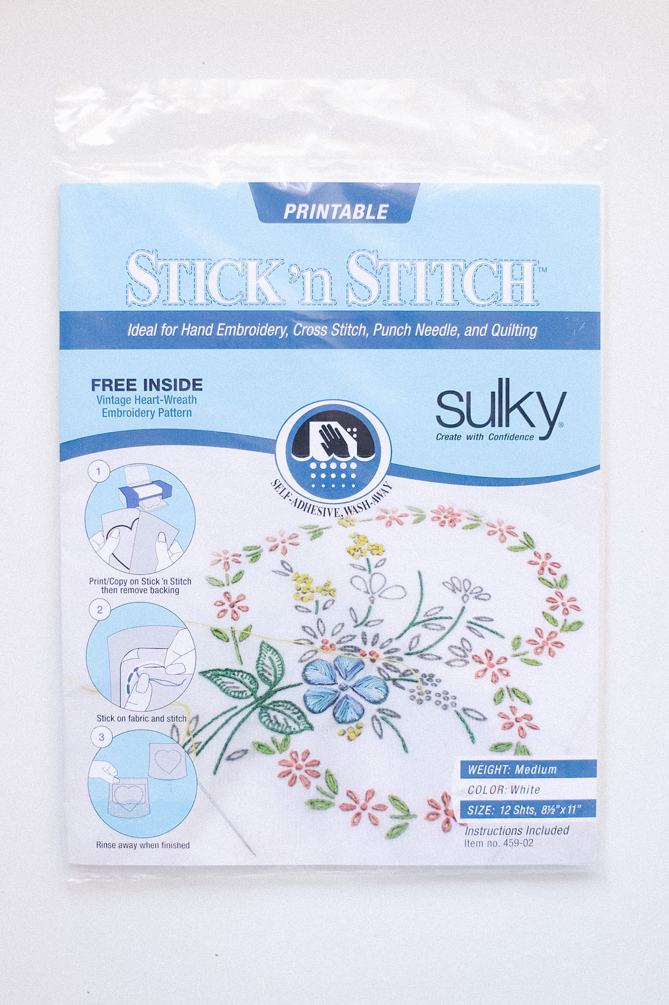 Sulky Stick and Stitch Stabilizer, Embroidery Paper, Printable Water  Soluble Paper, Embroidery Pattern Transfer Paper, Embroidery Sticker 